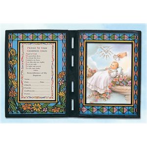 Stained Glass Baptism Diptych Frame