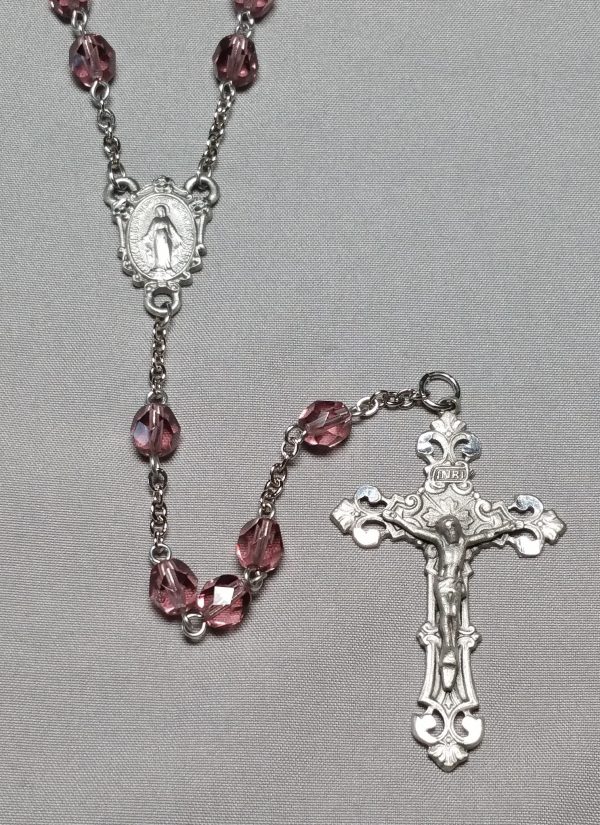 7mm Light Amethyst Rosary