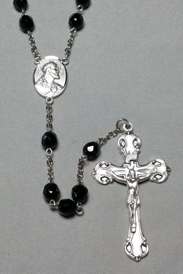 7mm Jet Black Rosary