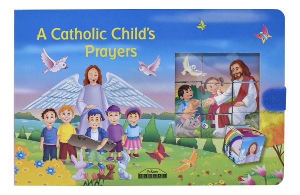 A Catholic Child's Prayers Board Book with Block Puzzle