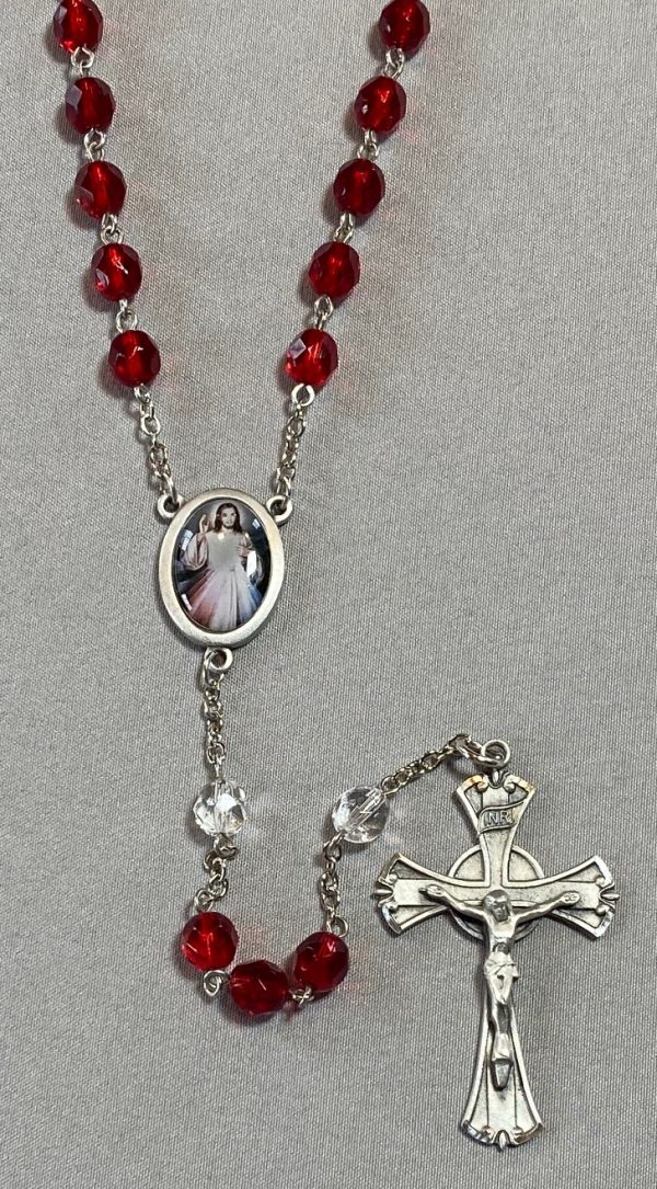 7 mm Rosary with Divine Mercy Center