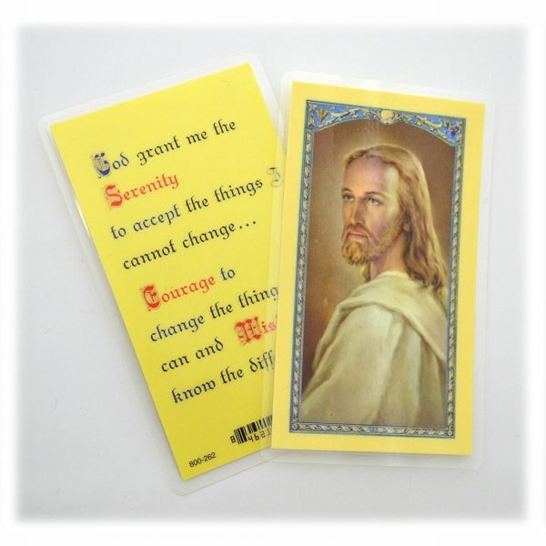 Jesus / Serenity Prayer Holy Card