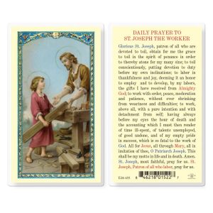 St. Joseph the Worker Holy Card