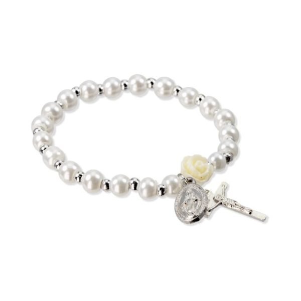 White Pearl Stretch Bracelet