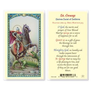 St. George Holy Card