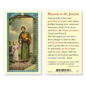 St. Joseph / Prayer to St. Joseph Holy Card